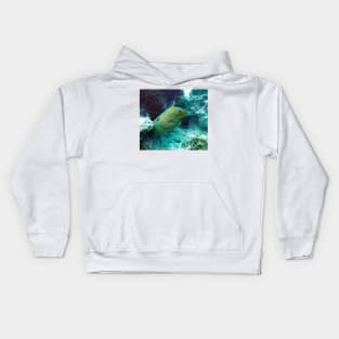 Green Moray Eel Kids Hoodie